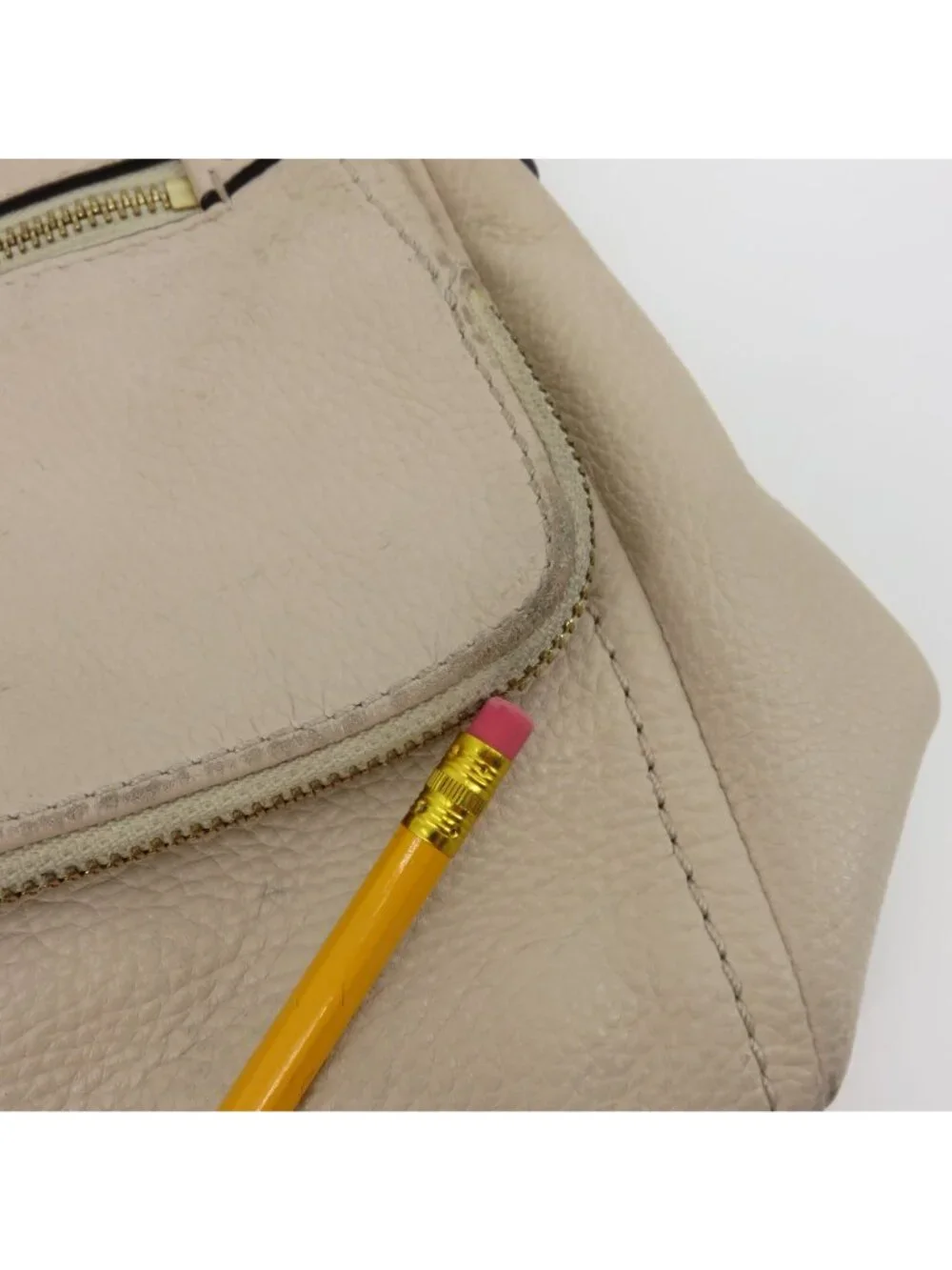 Kate Spade Cobble Hill Small Toddy Crossbody Handbag Purse Beige Pebbled Leather